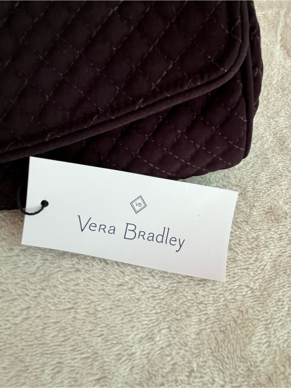 NWT Vera Bradley Quilted on A Roll Case Fold Over Clutch Black Elegant Fabric - Picture 2 of 9